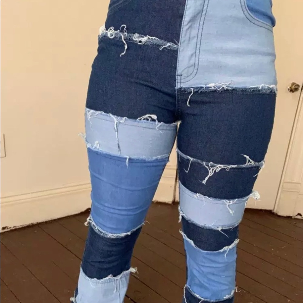 Sexy ladies high waisted flare jeans